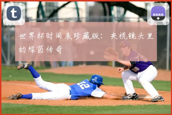 世界杯时间表珍藏版:央视镜头里的绿茵传奇