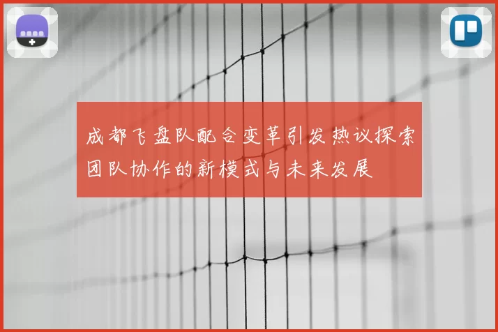 成都飞盘队配合变革引发热议探索团队协作的新模式与未来发展